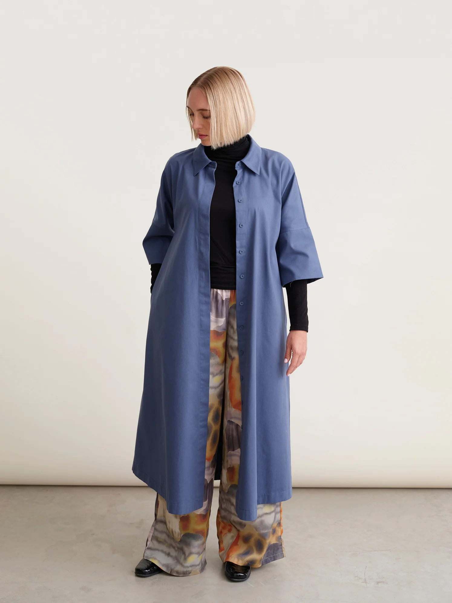 Twill Dress, Vintage Indigo - Image 9