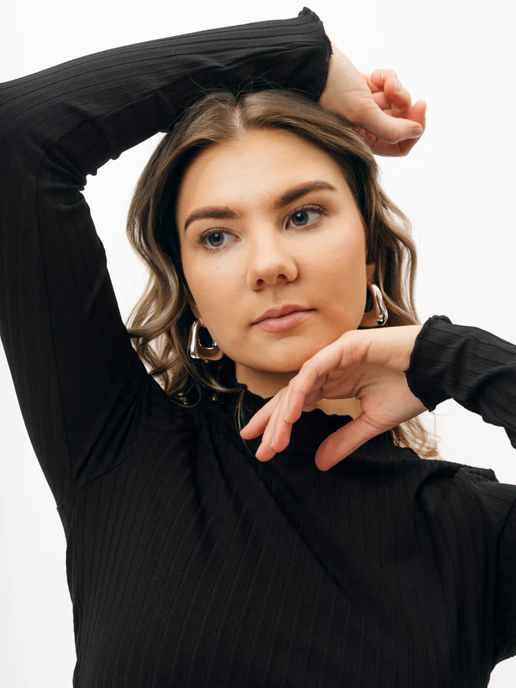 Ursula Shirt, Black Rib - Image 2