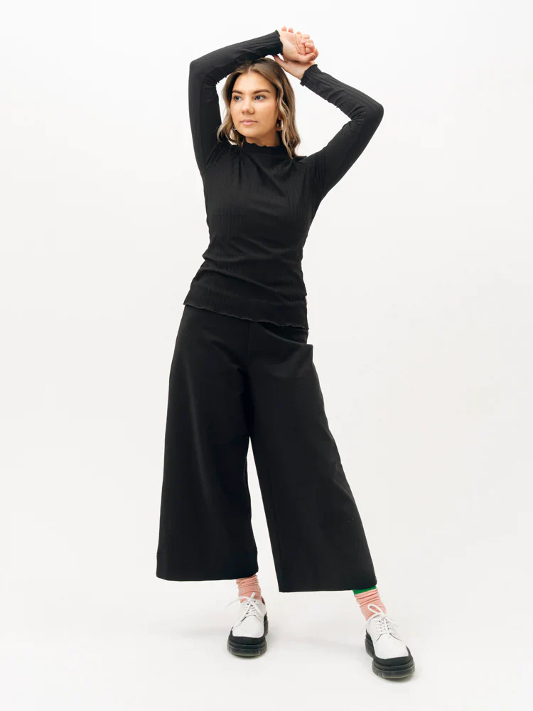 Ursula Shirt, Black Rib - Image 4