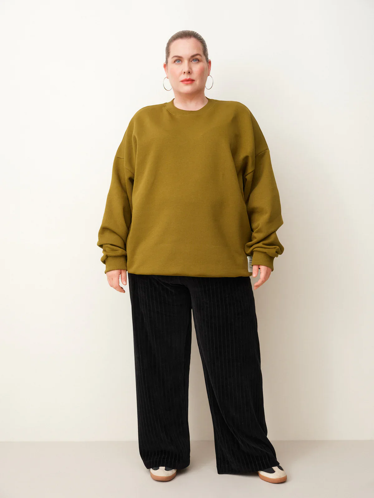 Velour Rib Pants, Black - Image 3