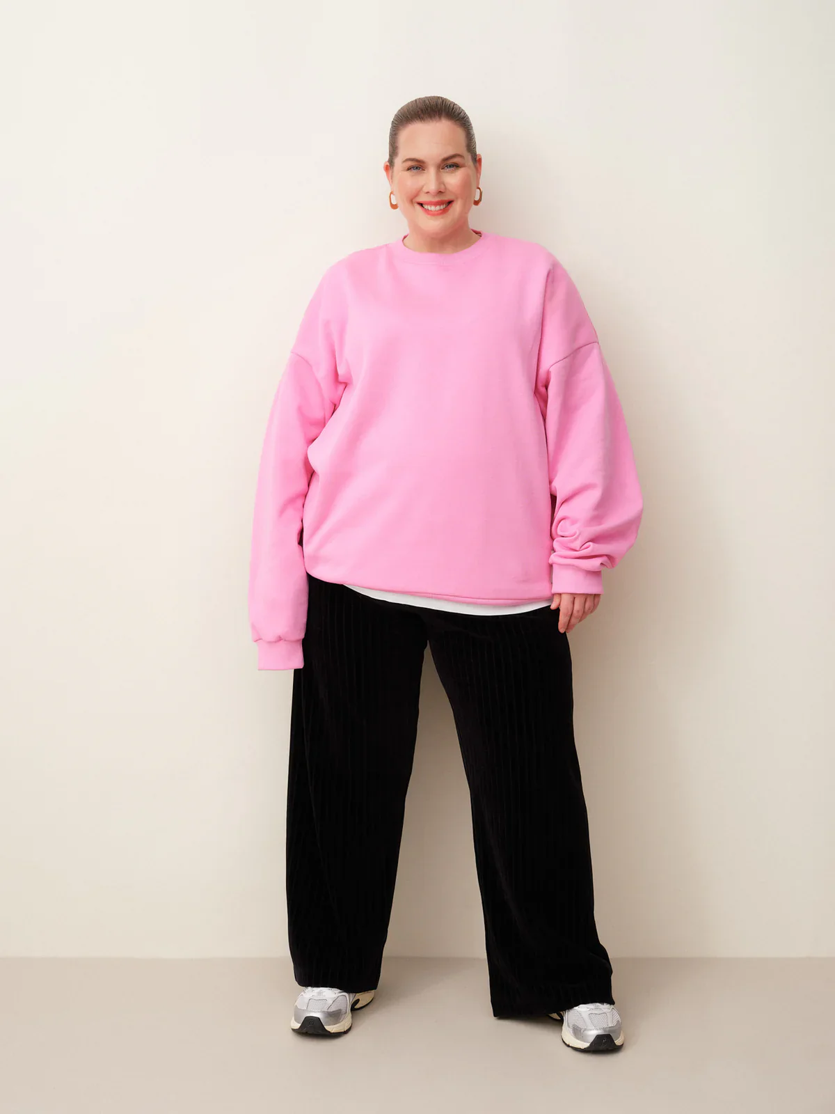 Velour Rib Pants, Black - Image 4