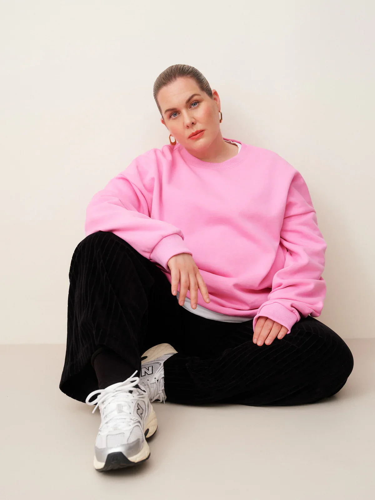 Velour Rib Pants, Black - Image 5