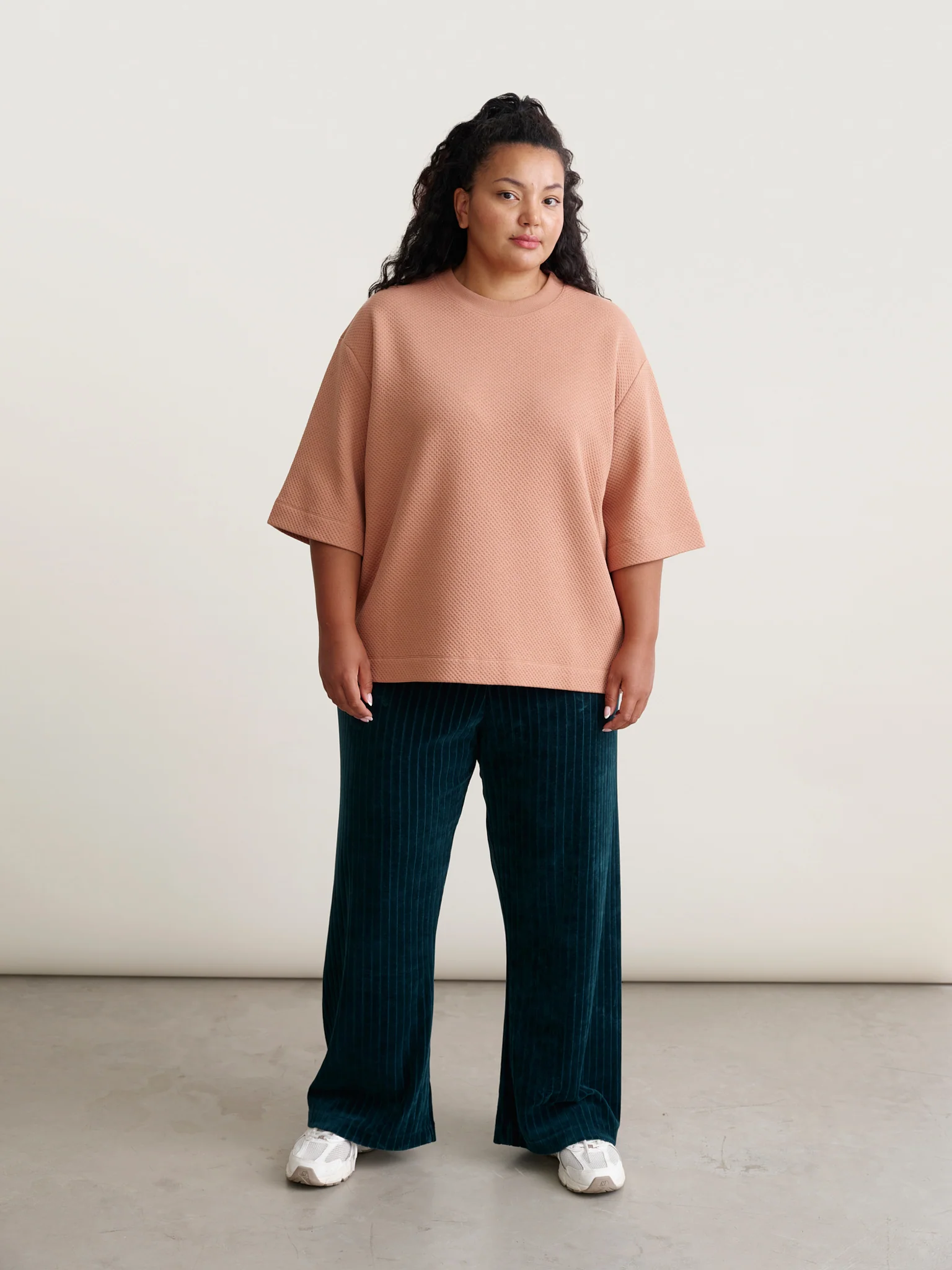 Velour Rib Pants, Dark Sea - Image 4