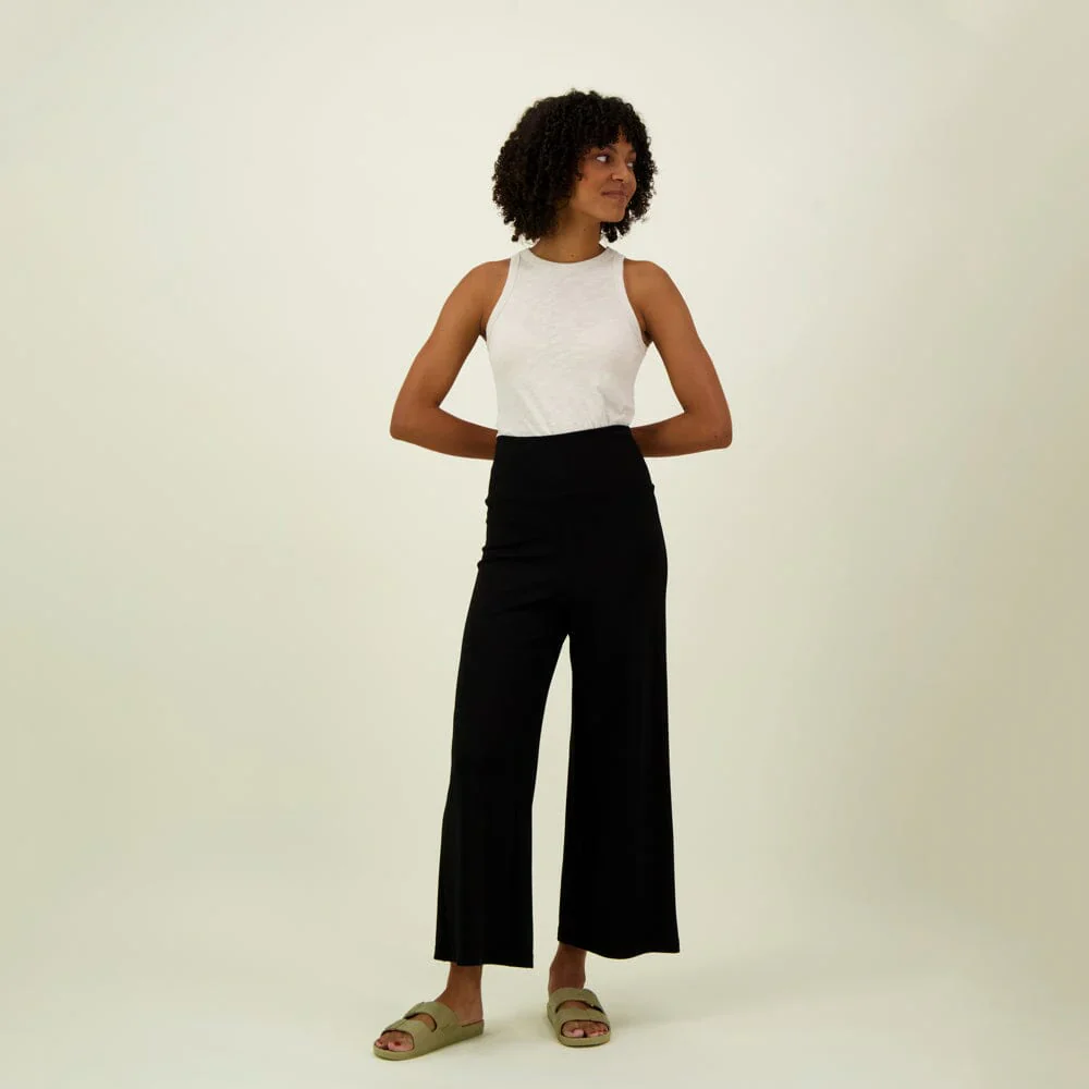 Wide Leg Culottes, Black