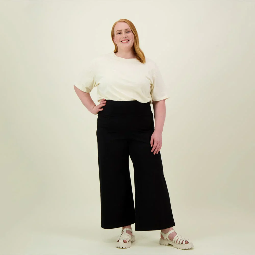 Wide Leg Culottes, Black - Image 5