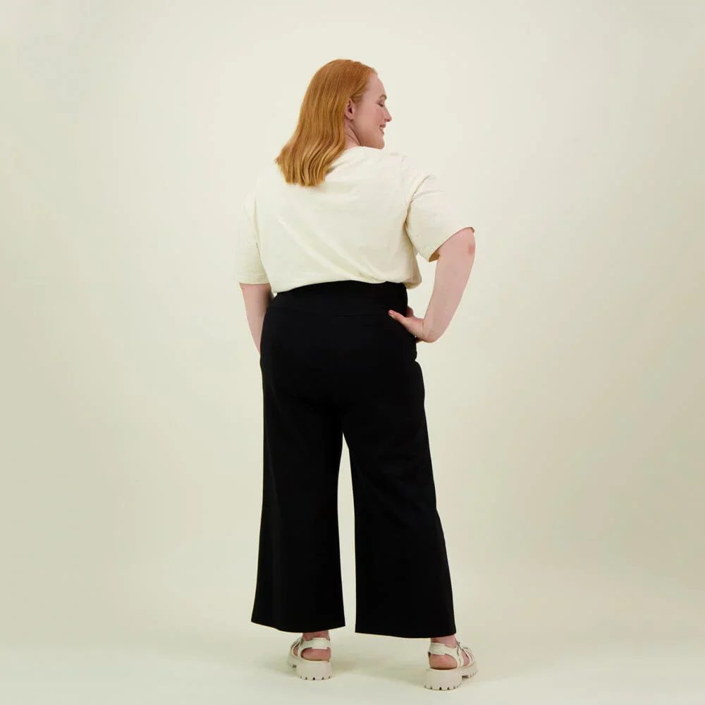 Wide Leg Culottes, Black - Image 6