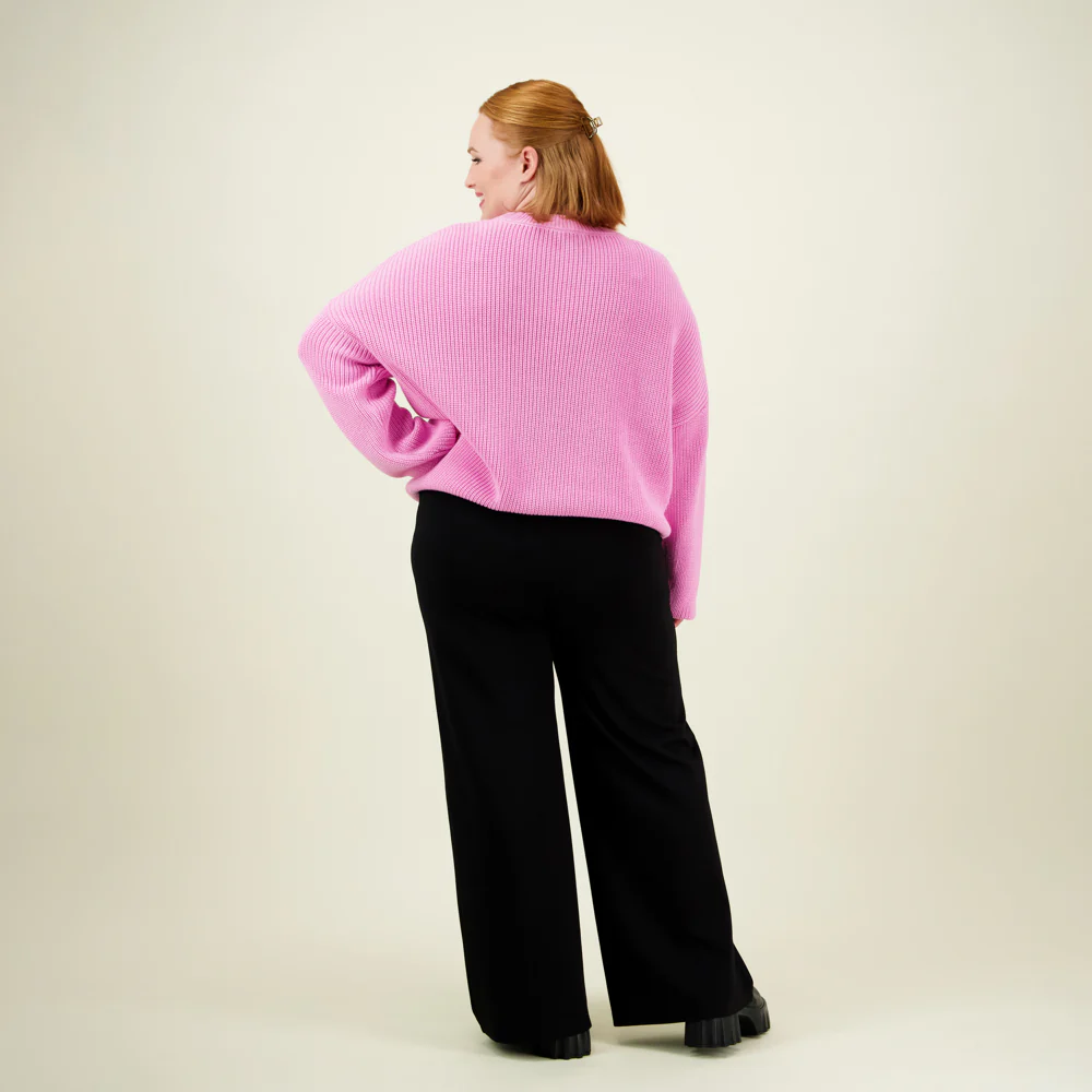 Womens Cotton Knit Jumper, Candy - Image 4