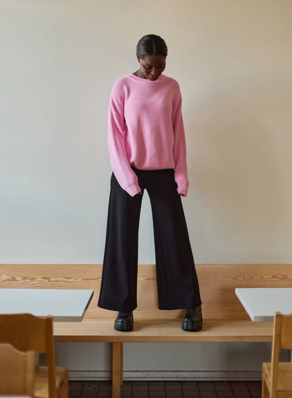 Womens Cotton Knit Jumper, Candy - Image 7