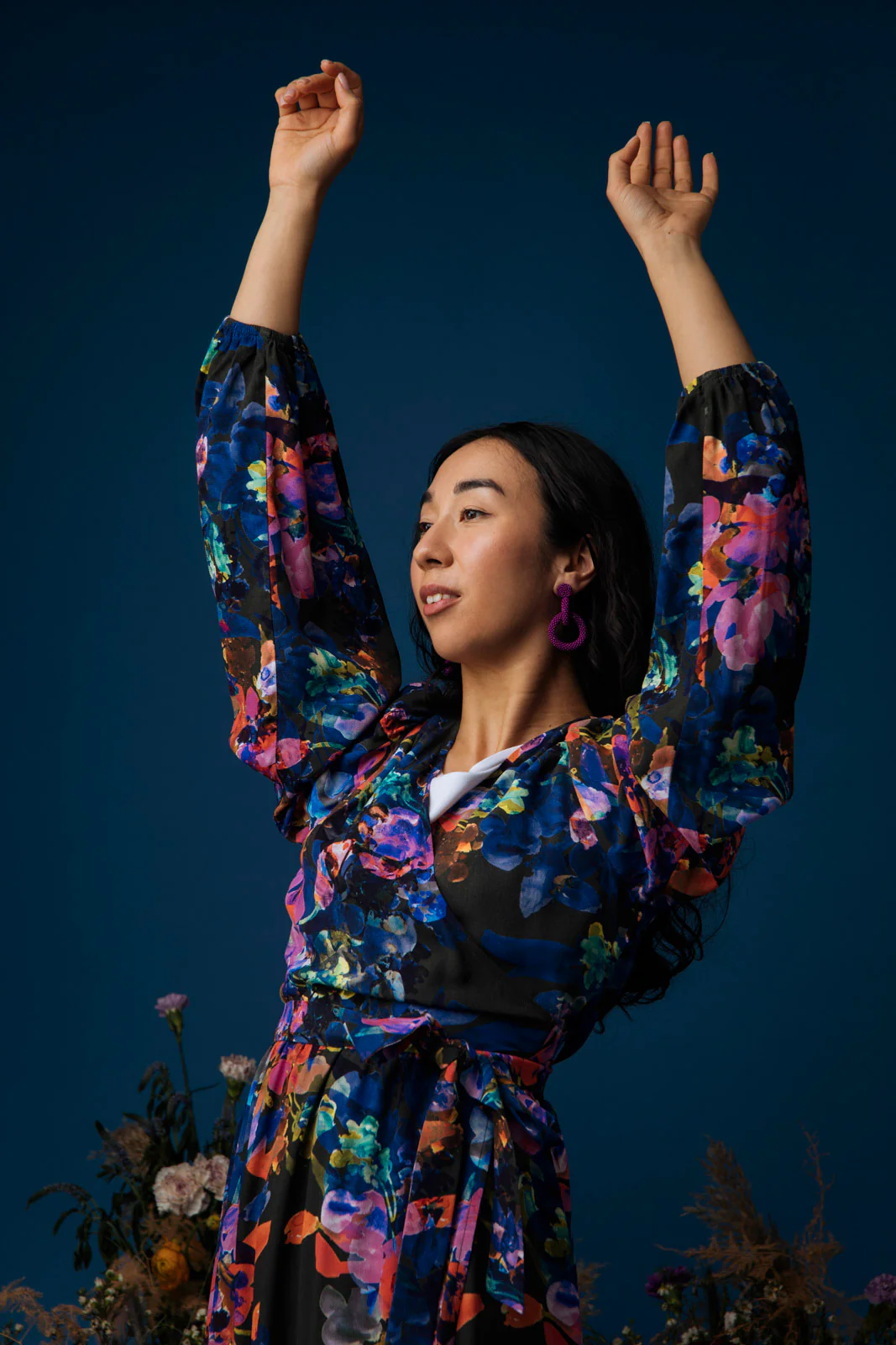 Wrap Midi Dress, Sweet Pea - Image 7