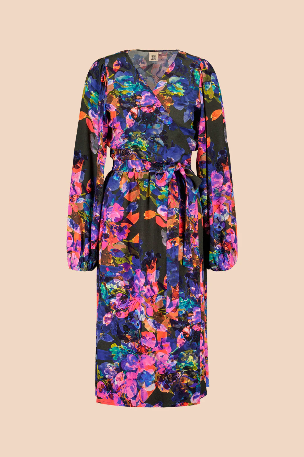 Wrap Midi Dress, Sweet Pea - Image 8