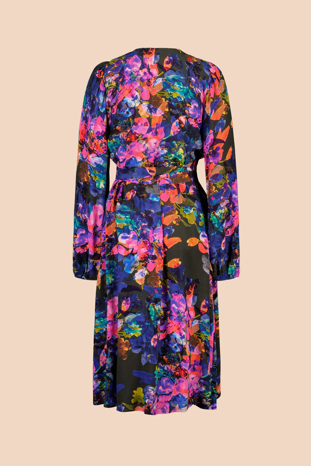 Wrap Midi Dress, Sweet Pea - Image 9