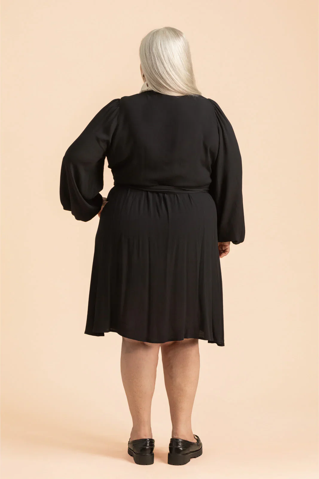 Wrap Dress, Black - Image 8
