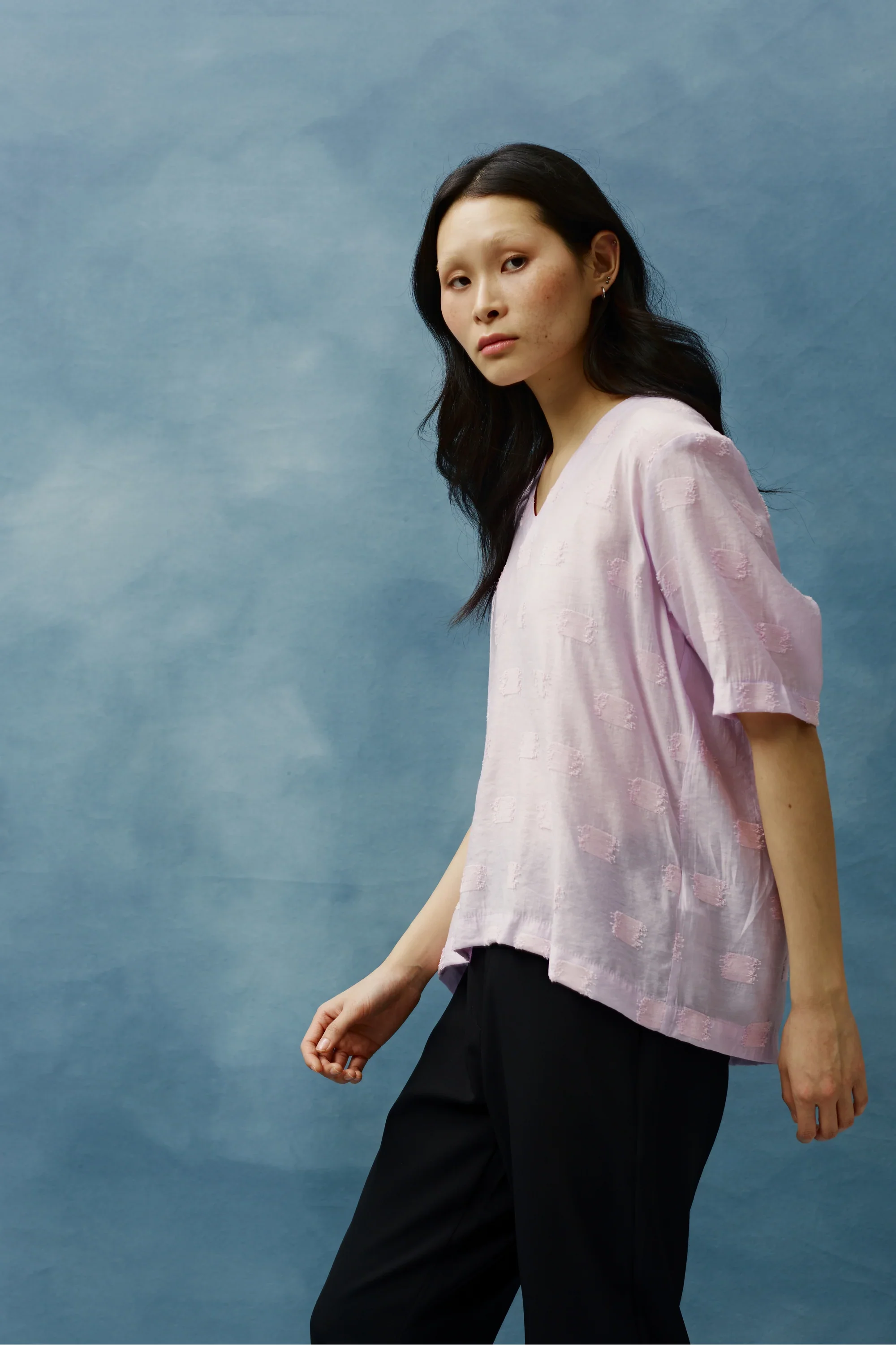 Zuri Blouse, Lavender - Image 3